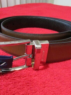 Haggar Leather Reversible Belt - Brown - Black 38-40